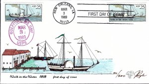 Pugh Designed/Painted American Steamboat Walk on Water...161 of 200 created!!