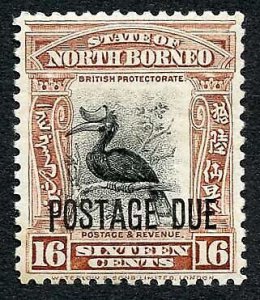 North Borneo SGD84 16c Post Due M/M Cat 65 Pounds