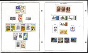 New Zealand Stamp Collection on 18 Minkus Pages, 1977-1988 