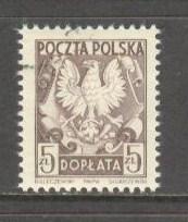 POLAND Sc# J134 USED FVF Polish Eagle