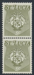 St Lucia SC# 334a  SG 349B MNH Coil wmk sideways pair 1973 see details & scan