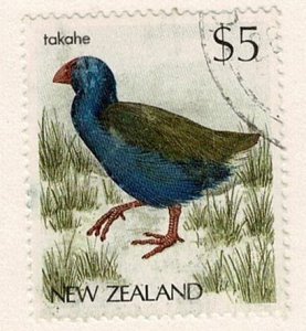 New Zealand #835 used $5 takahe bird