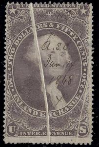  U.S. R84c Used DRAMATIC PAPER FOLD (R84cPF-1) 