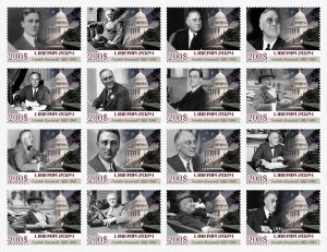 Stamps. Presidents of USA Franklin Roosevelt 2024 year 16 stamps perforated NEW