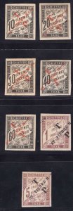 MOMEN: FRENCH COLONIES ST PIERRE SC #52-57,59 1892 MINT OG H LOT #65911