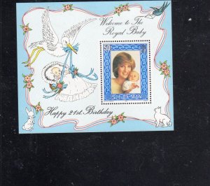 ISLE OF MAN  #223  1982  BIRTH OF PRINCE WILLIAM  MINT  VF NH  O.G  S/S