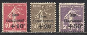 FRANCE BELOW 40% Cat Sale - #B35-37 Mint NH