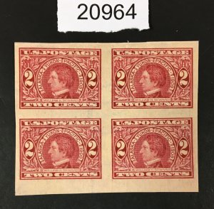 MOMEN: US STAMPS # 371 MINT OG H BLOCK OF 4 $68 LOT # 20964