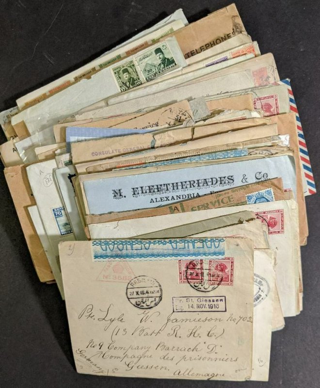 EDW1949SELL : EGYPT Collection as received of 136 Postal History items.