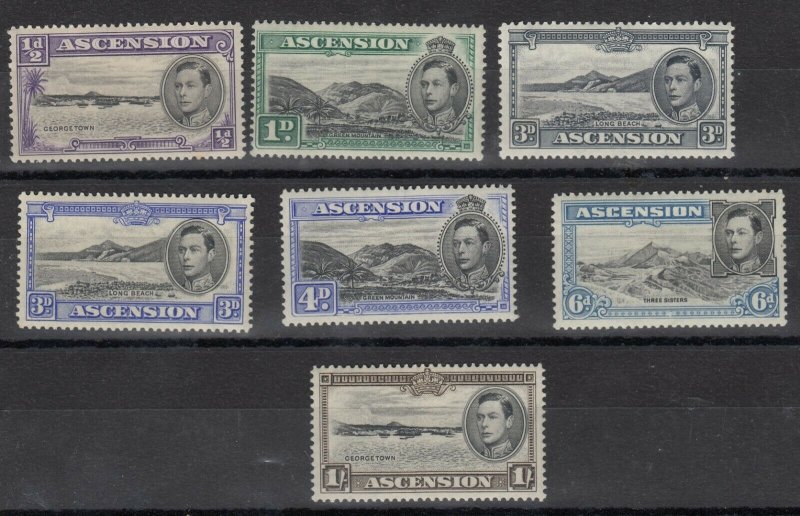 Ascension KGVI 1938 Part Set To 1/- MNH/MVLH J6035