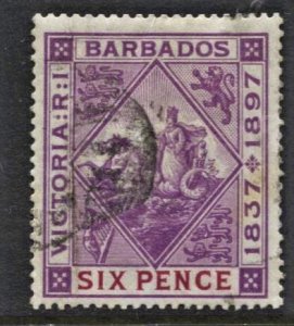 STAMP STATION PERTH -Barbados #86 Badge of Colony Used Wmk.1 CV$30.00