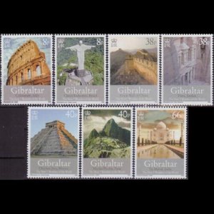 GIBRALTAR 2008 - Scott# 1146-52 World Wonders Set of 7 NH