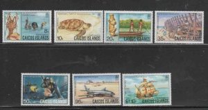 TURKS & CAICOS ISLANDS-CAICOS #13-21 1982 MARINE LIFE MINT VF NH O.G