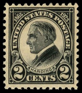 US Sc 610 F-VF/MNH - 1923 2¢ Harding - Flat Plate