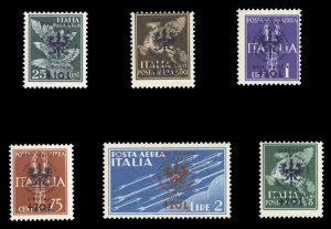 German WWII Occupation, Laibach #Mi. 33-38 Cat€330, 1944 Airpost, complete ...