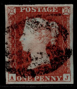 GB QV SG8, 1d red-brown, FINE USED. Cat £35. AJ 