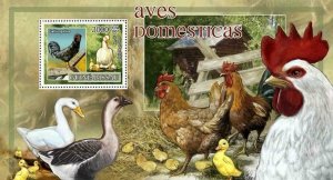 Bird Stamp Domestic Scout Scouting Hen Chicken Duck S/S MNH #3598 / Bl.595