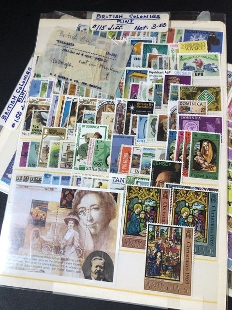 Worldwide Stamps On Stock Pages British Colonies & More