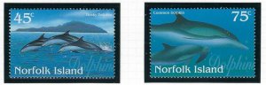 Norfolk Is 621-22 MNH 1997 Dolphins (ak3446)