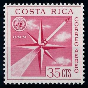 [66102] Costa Rica 1961 Space Travel Weltraum Rocket From Set MNH