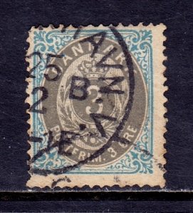 Denmark - Scott #25c - Inverted frame - Used - Thin at top - SCV $16