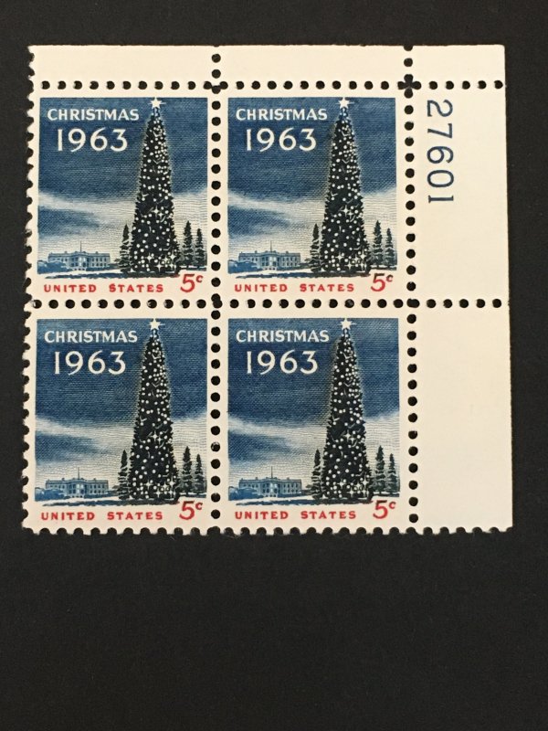 Scott # 1240 Christmas Tree MNH Plate Block of 4