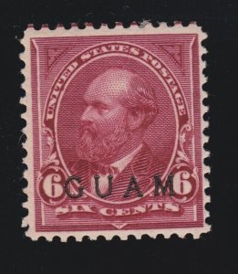 US Guam 6 6c Garfield Mint F-VF OG H w/ Overprint SCV $125