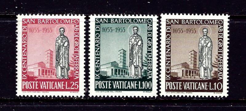 Vatican 200-02 MNH 1955 set