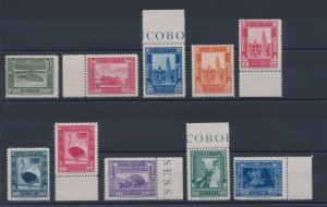 1932 Somalia - Series Pictorial, Jagged 12, 10 Values, Series Incomplete