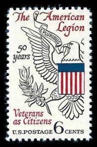 PCBstamps   US #1369 6c American Legion, MNH, (7)