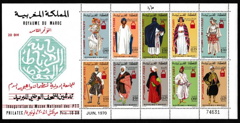 Morocco # 206a-206b, Regional Costumes, Souvenir Sheets, Mint NH, 1/2 Cat.