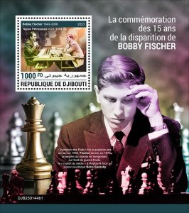 2022/08 - DJIBOUTI  - BOBBY FISCHER/ CHESS  I        1V    MNH **