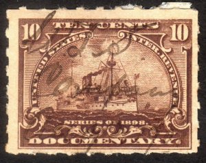 1898, US 10c, Documentary, Used, Sc R168