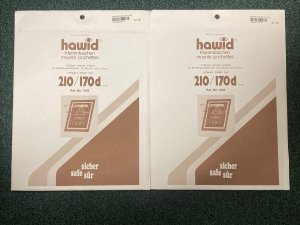 HAWID Stamp Mounts #1204 - Black - 210x170d mm - 5 Pieces Group Of 3