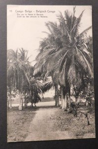 1914 to Maesteg South Wales Postcard Cover Belgium Congo Banana Trees