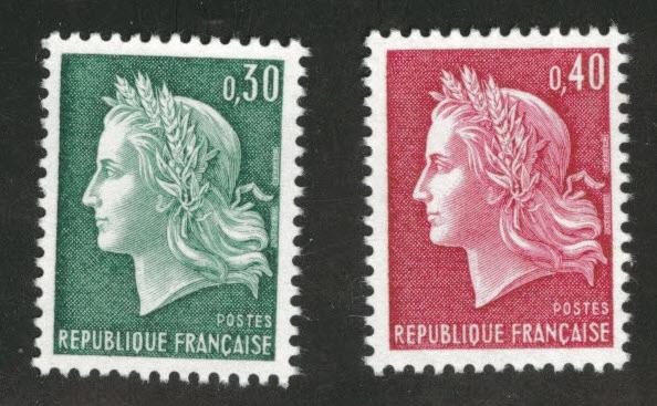 FRANCE Scott 1230-31 MNH** 1969 set