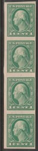 U.S. Scott Scott #408 Washington Stamp - Mint NH Paste-Up Strip of 4