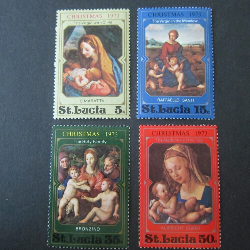 St Lucia 1972 Sc 345-8 Christmas Religion set MNH