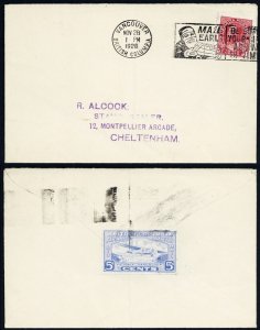 Canada CL44, Vancouver Semi Official Cover (folded) RET $175 - Stuart Katz