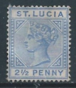 St. Lucia #31 Mint No Gum 2 1/2p Queen Victoria - Die B