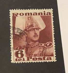 Romania 1935  Scott  453 used - 6 l, King Carol II