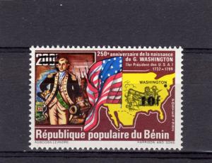 Benin 1984 Sc#577 George Washington 250 Anniv.Single ovpt.New value MNH VF