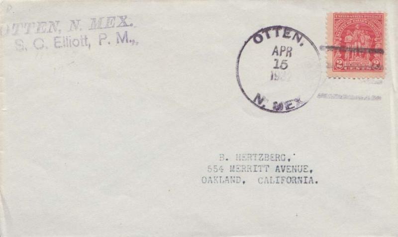 United States New Mexico Otten 1932 4c-bar  1922-1932  Philatelic.