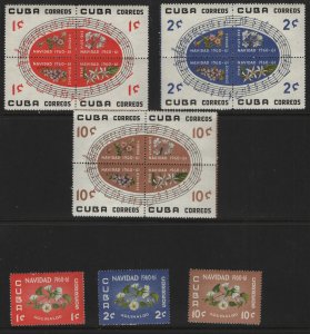 CUBA  648-662  MINT HINGED  CHRISTMAS SET with a numbers