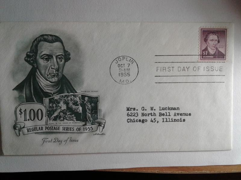 SCOTT # 1052A  $ 1.00 HENRY FIRST DAY OF ISSUE  1955