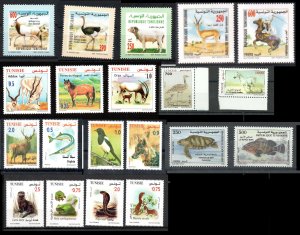 Tunisia - Animals- Fauna- Mammals - Fish - Bird - Snake- Otter - Horse - MNH**