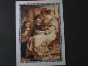 ​MONGOLIA-SC#996-HELEN FOURMENT & HER CHILDRENS-BY PETER PAUL RUBENS-S/S VF