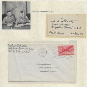 1946 General Josef Sheetz, APO 235 Seoul, Korea to Cleveland, OH (52997)