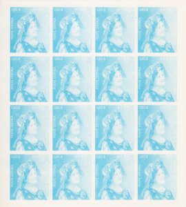 Eritrea 1978 THE QUEEN MOTHER Sheetlet of 16 BLUE COLOR PROOF IMPERFORATED MNH
