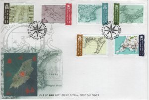 Isle of Man 2007 FDC Sc 1215-1220 Historical Maps Set of 6